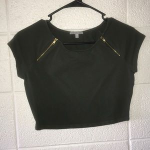 Green crop top